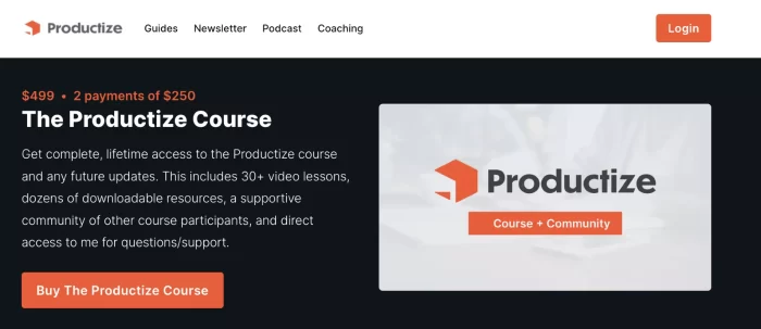 How Much Does The Productize Course Cost
